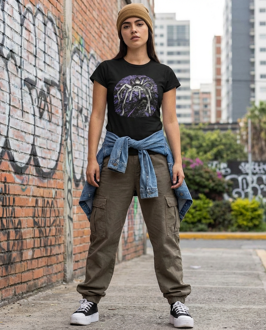 Tarantula, Spider Fan, Wild Clothing, Eco-Friendly Fashion, Moss Apparel, Unisex T-Shirt