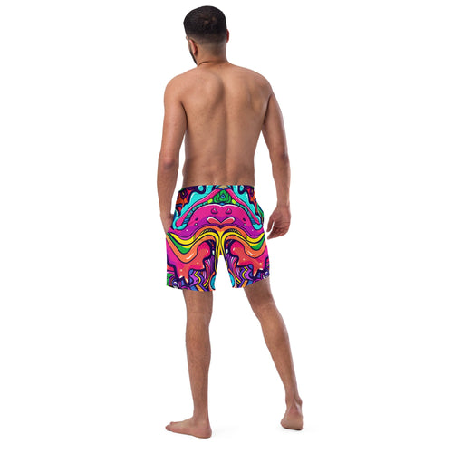 Alien Vision Swim Trunks For EDM Rave Festival Outfit Clothing
