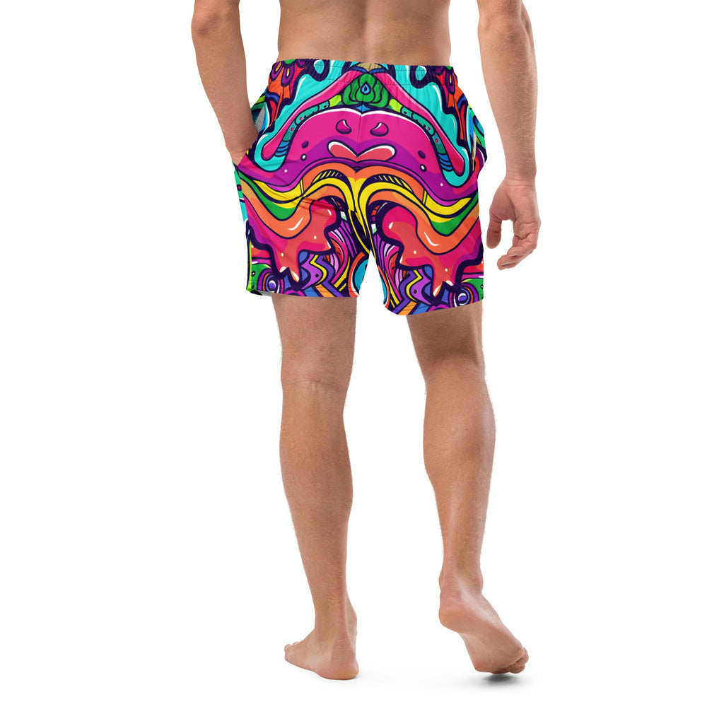 Alien Vision Swim Trunks For EDM Rave Festival Outfit Clothing