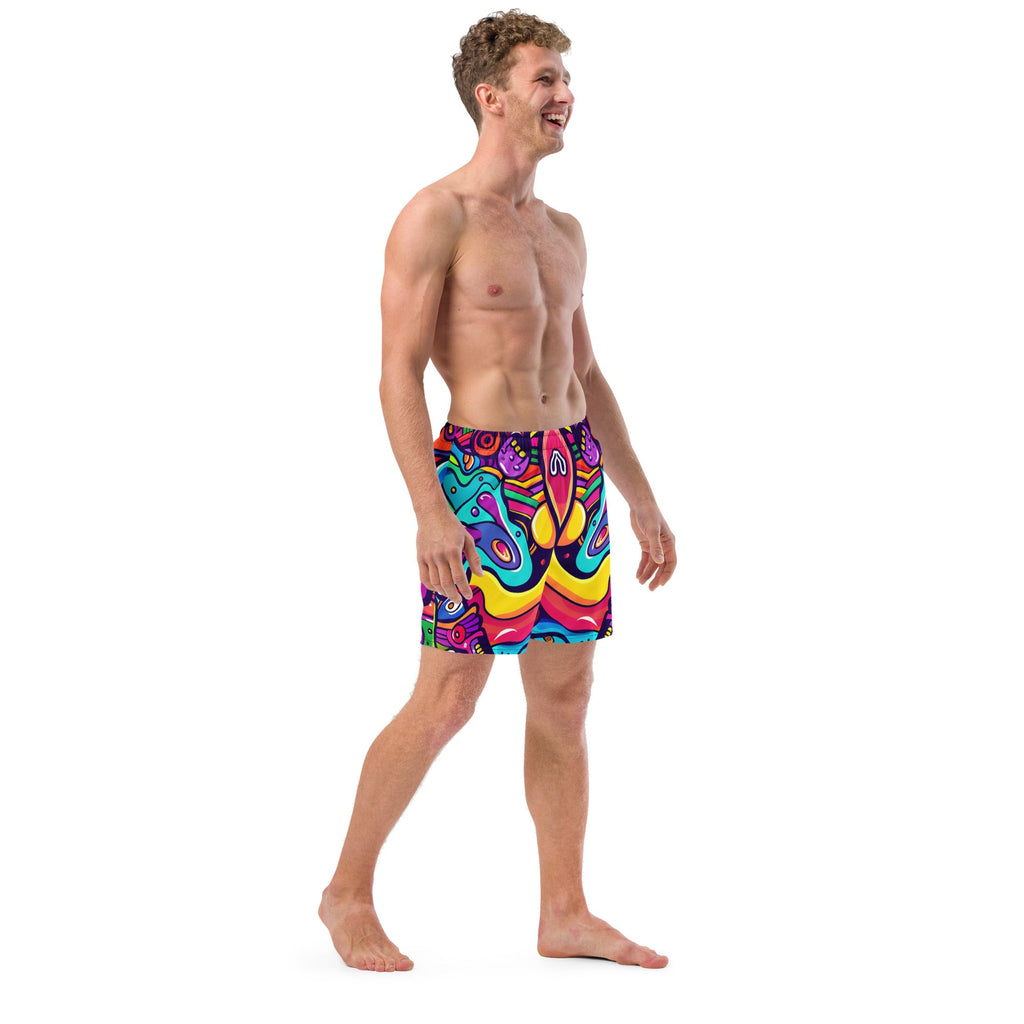Alien Vision Swim Trunks For EDM Rave Festival Outfit Clothing